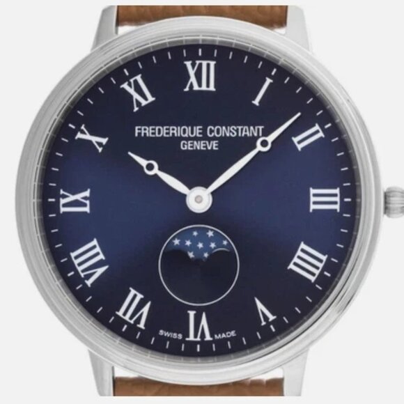 Frederique Constant Unisex Classic Moon Quartz Brown Watch 38 MM FC-206RN3S6 - Picture 5 of 5